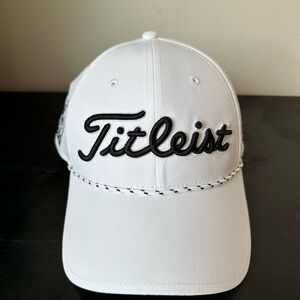 Titleist Tour Breezer Golf Hat- white/ Black NWT